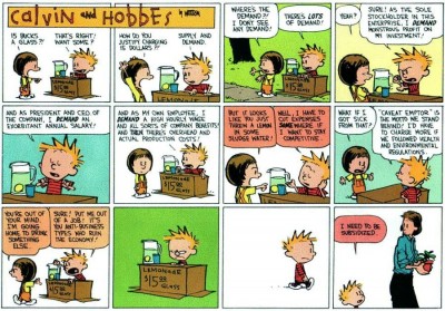 Calvin & Hobbes demonstrate business acumen